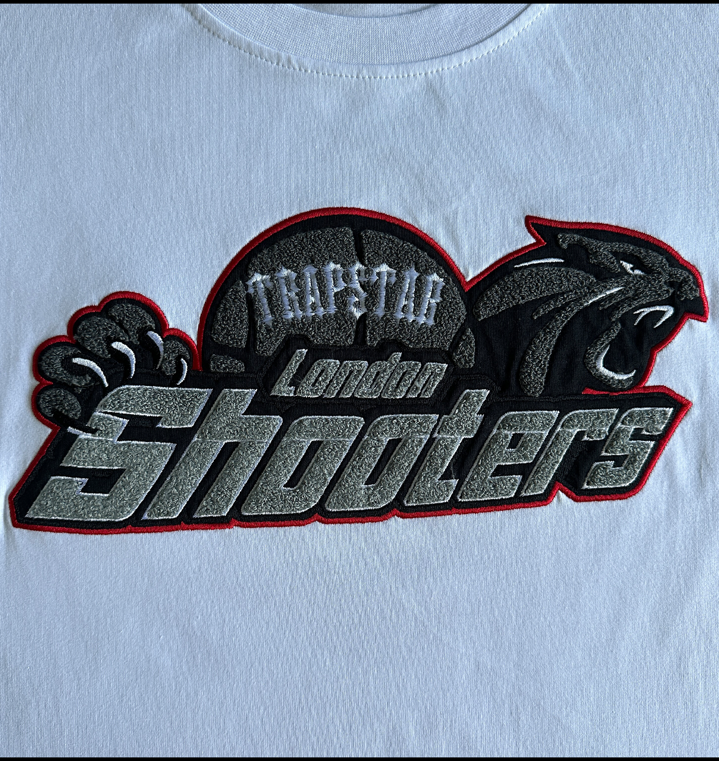 TRAPSTAR SHOOTERS TEE & SHORTS SET (WHITE/GREY/RED)