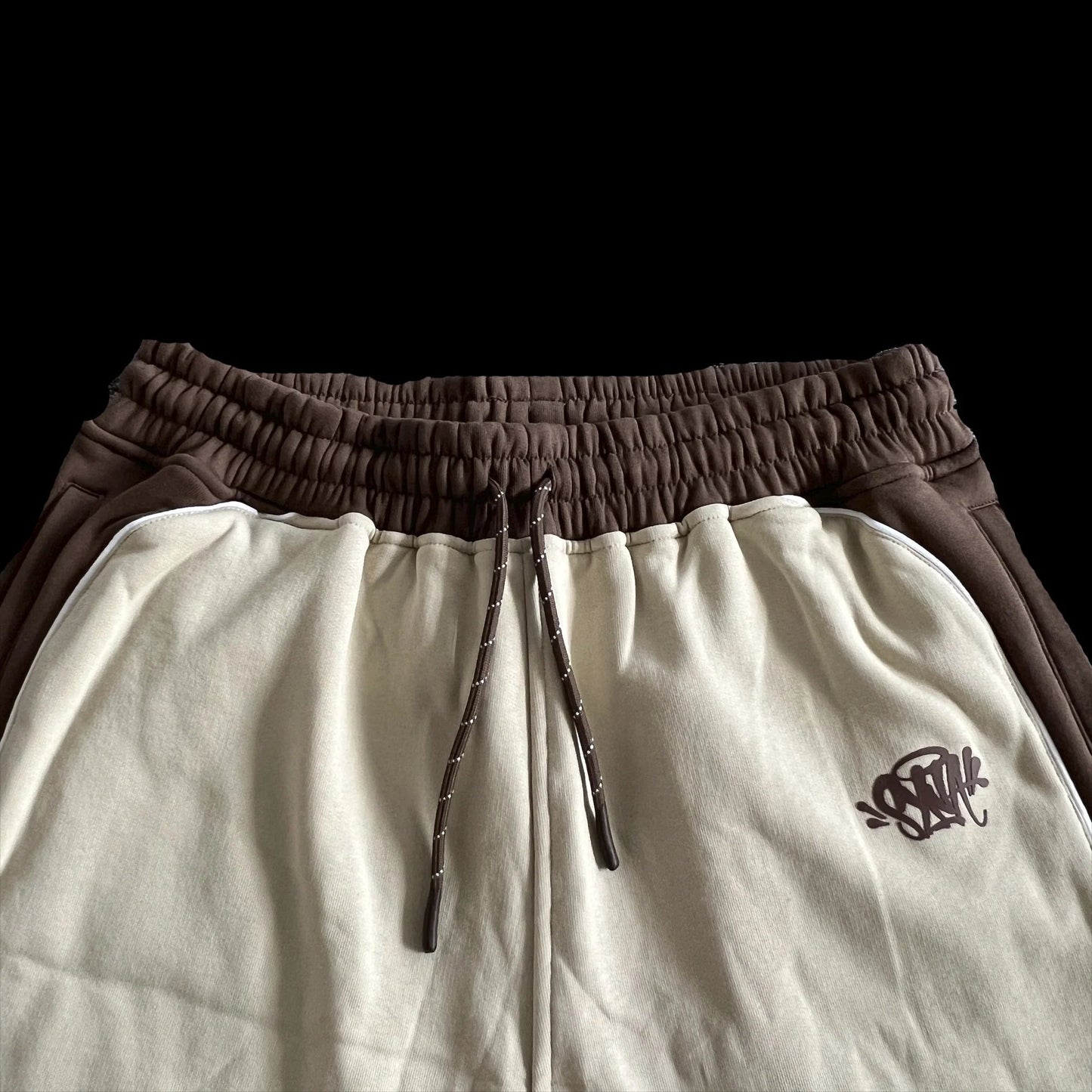 SYNA WORLD PIPE HOODIE & SHORT SET (BEIGE/BROWN)