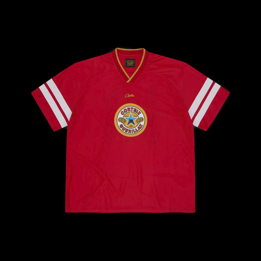 Corteiz Paneled Rugby - Red Corteiz Paneled Rugby - Red