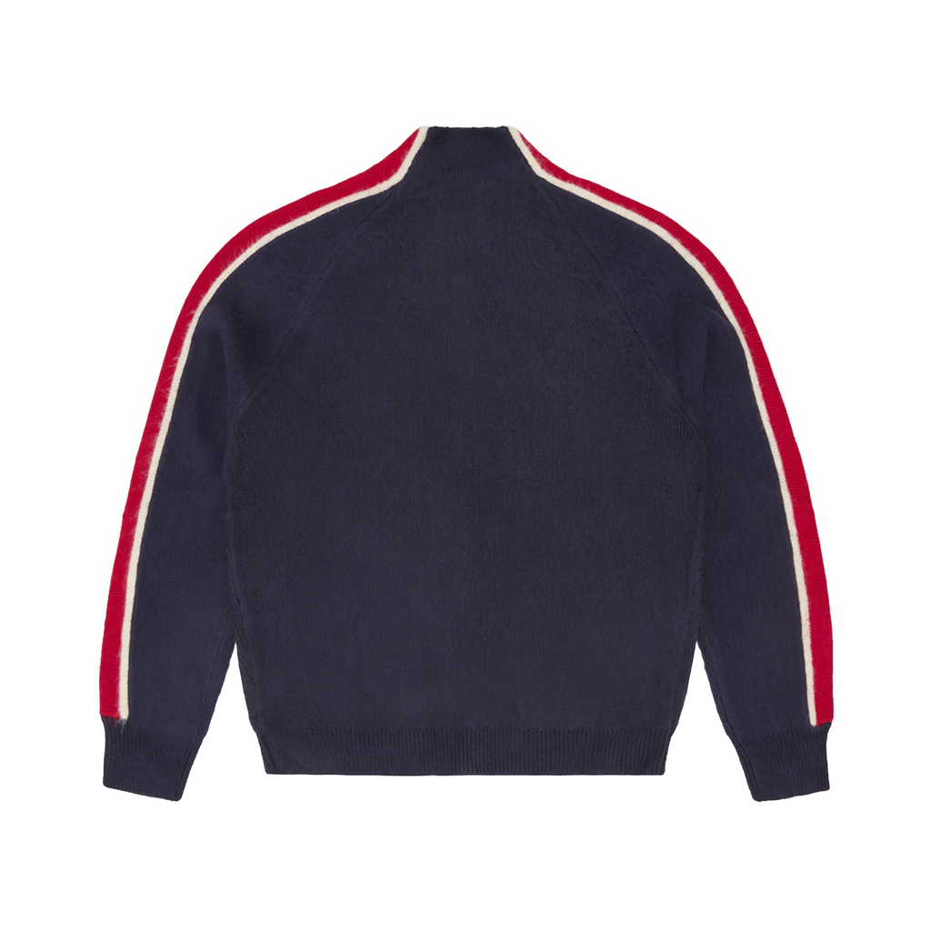 CORTEIZ MULTI STRIPE KNIT ZIP UP (NAVY)