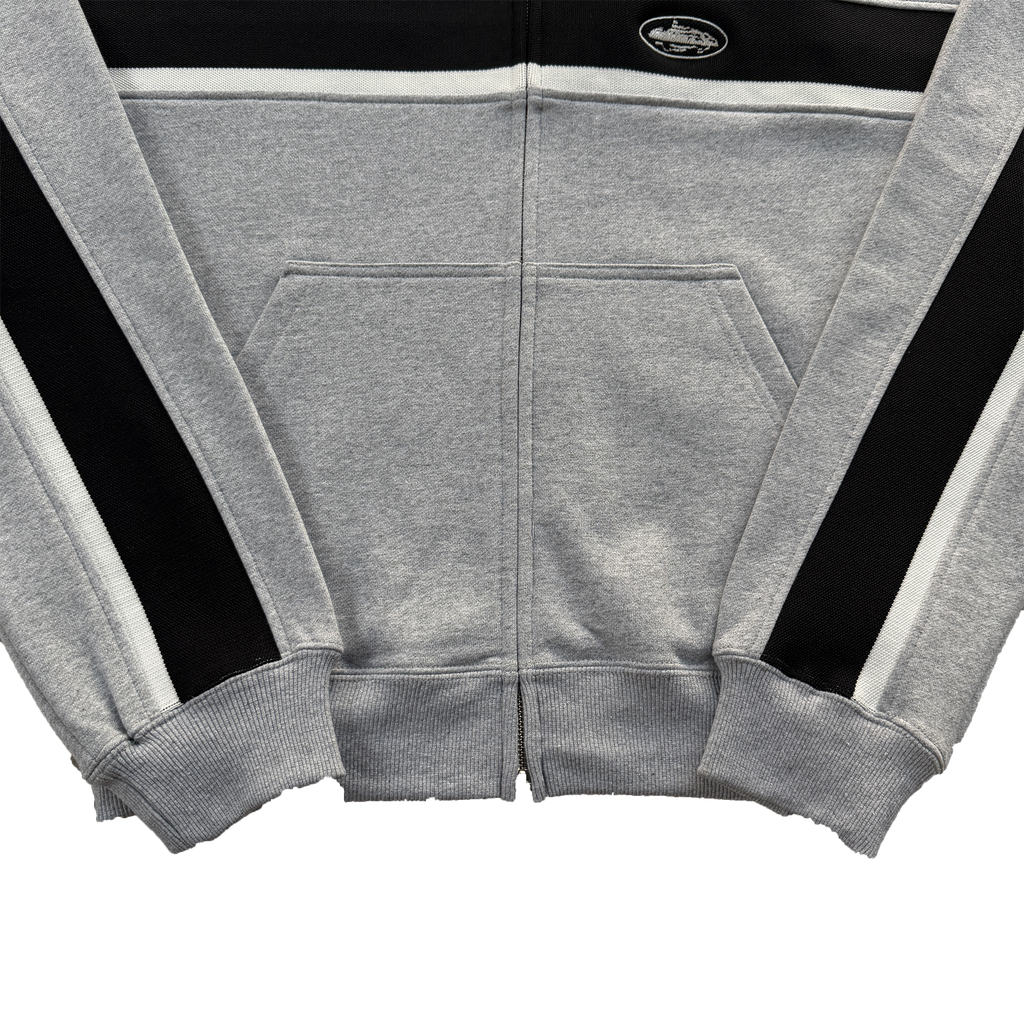 CORTEIZ RIBBED SPORTEIZ ZIP HOODIE (HEATHER GREY)