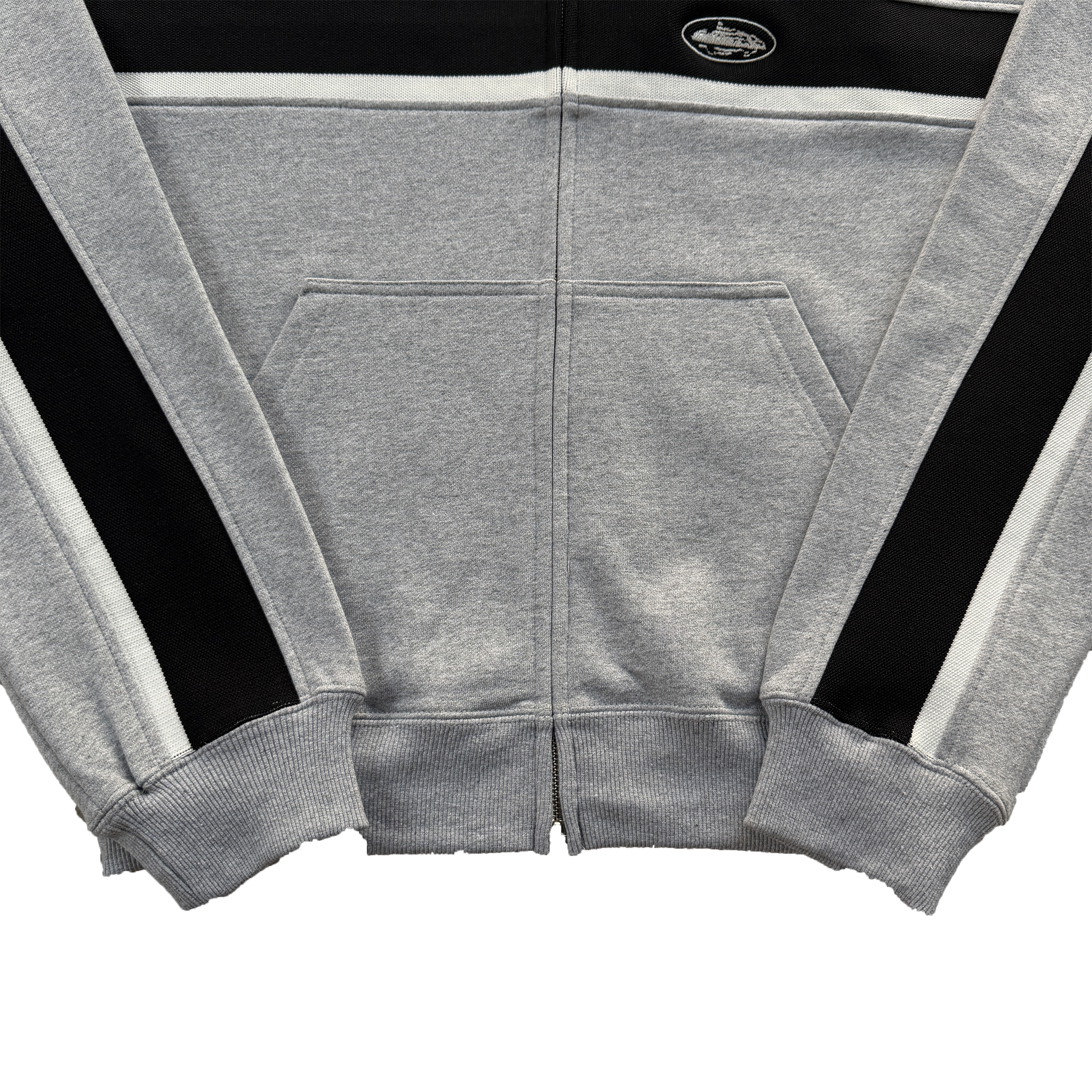 CORTEIZ RIBBED SPORTEIZ ZIP HOODIE (HEATHER GREY)