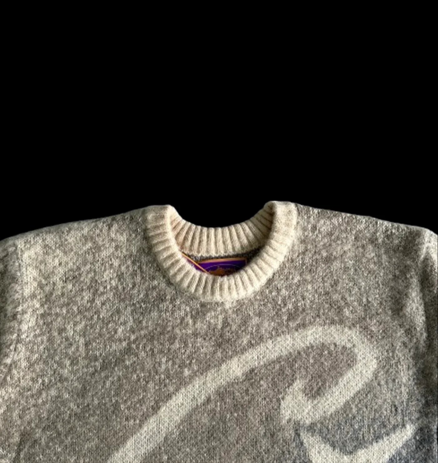 CORTEIZ C STAR GRADIENT MOHAIR KNIT SWEATER (GREY)