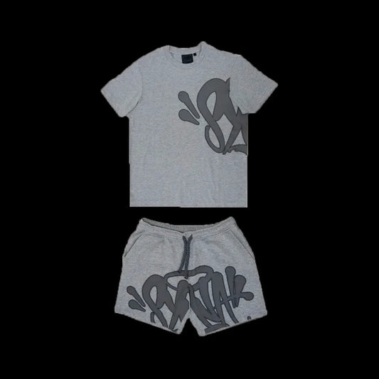 SYNA WORLD T-SHIRT & SHORTS LOGO SET (GREY)