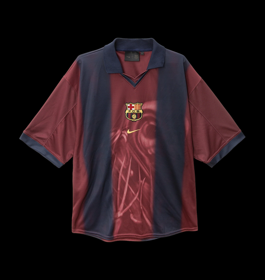 CJ X NIKE X FC BARCELONA RETRO 2000/01 HOME SKELETON JERSEY