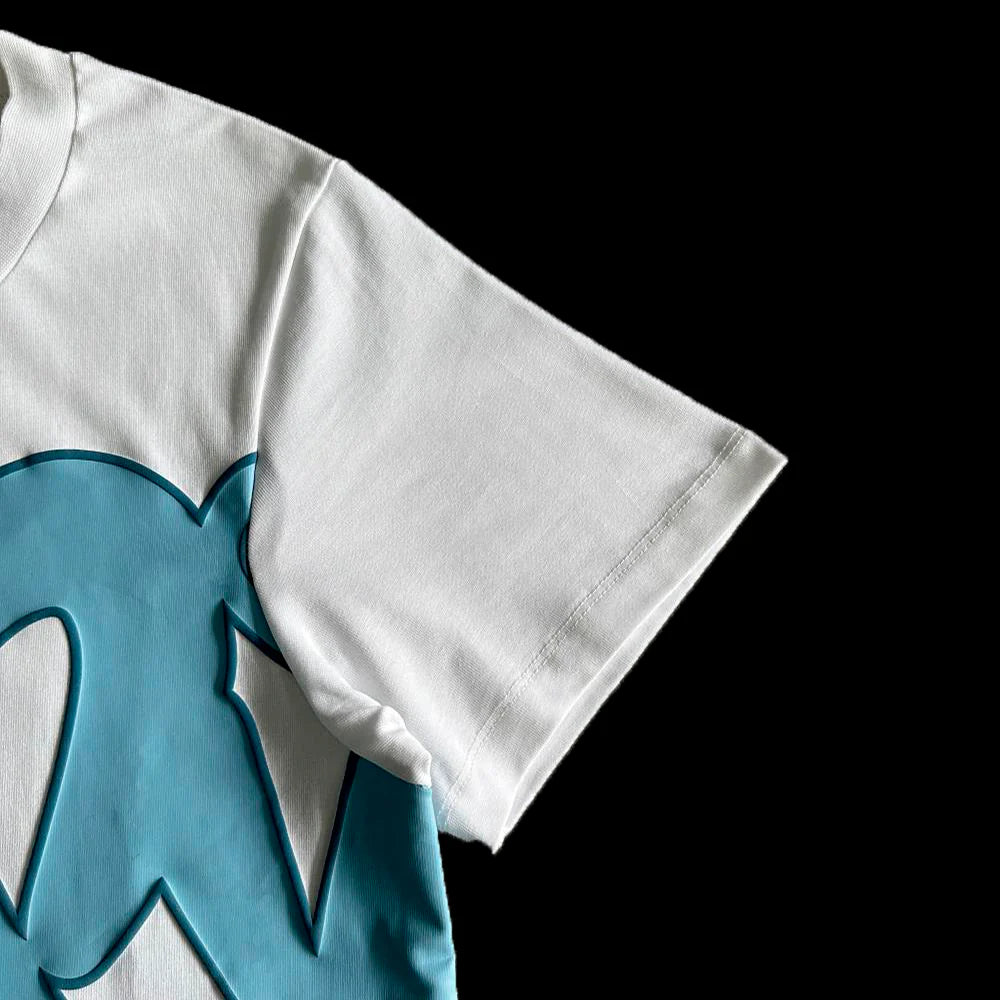 SYNNA T-SHIRT & SHORTS LOGO SET - (WHITE)