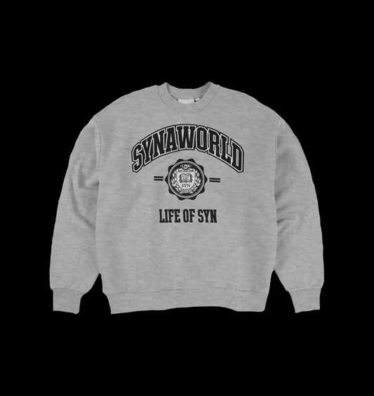 SYNA WORLD COLLEGE CREW SWEATER (GREY)