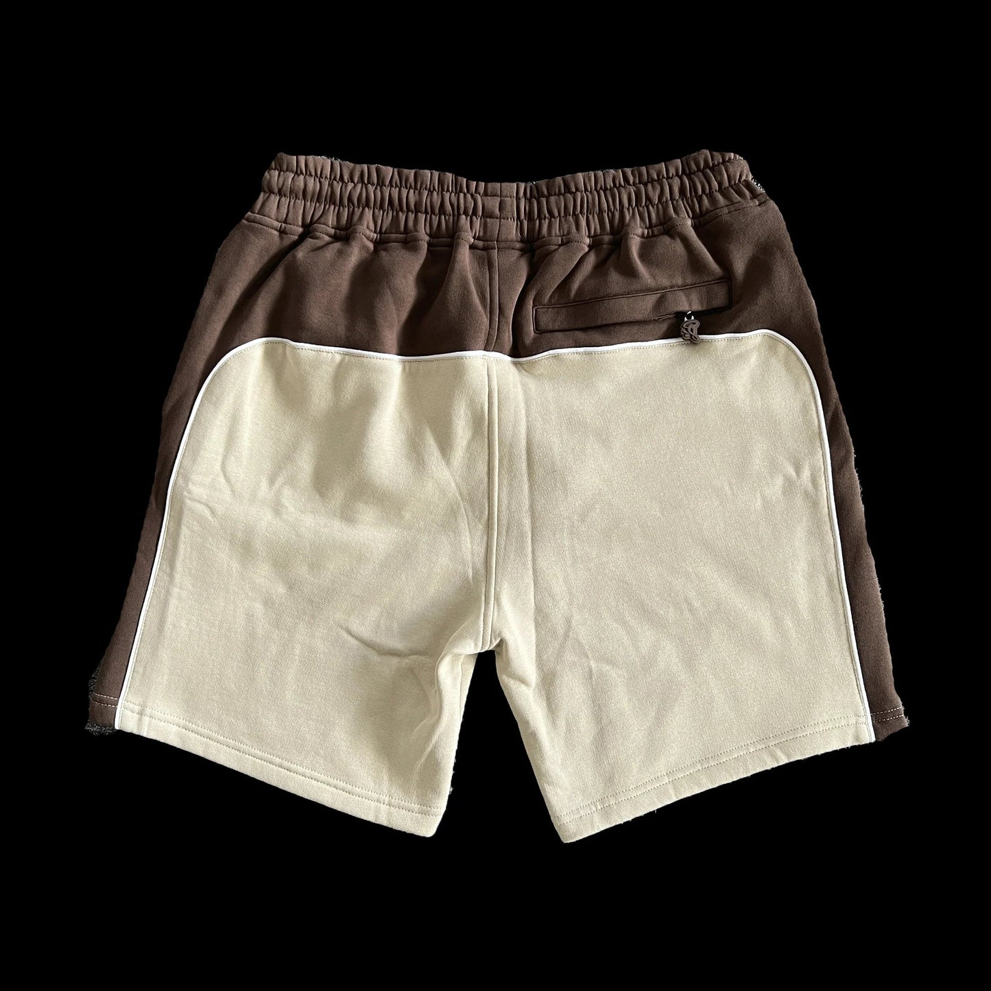 SYNA WORLD PIPE HOODIE & SHORT SET (BEIGE/BROWN)