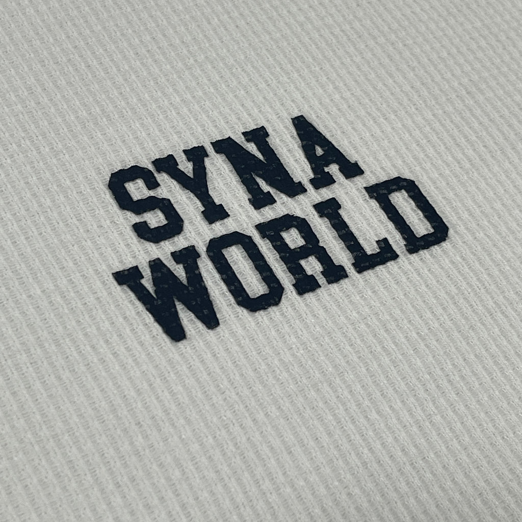 SYNAWORLD LS WAFFLE TEE - (WHITE)