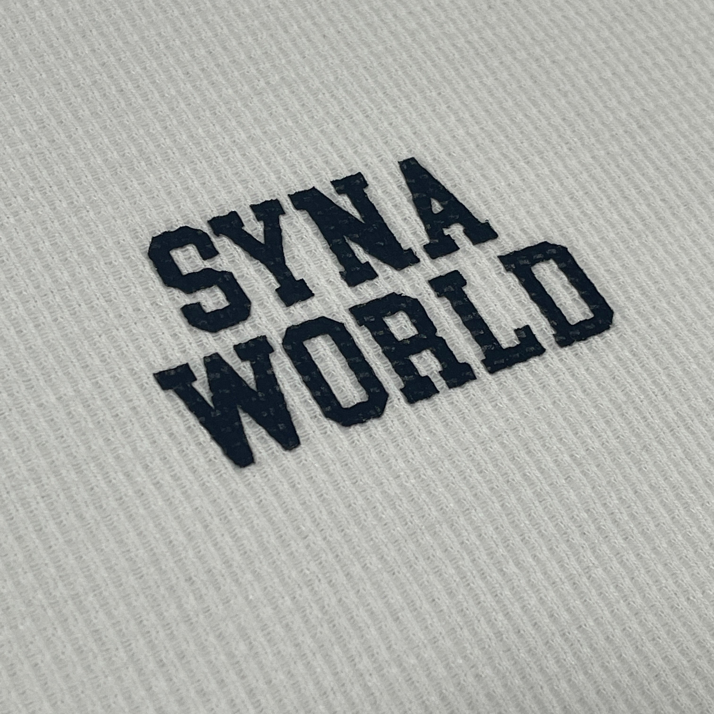 SYNAWORLD LS WAFFLE TEE - (WHITE)